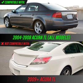 USR 04-08 UA6 / UA7 Tail Light – Rear Tail Lamps Cover Set (Left + Right) Compatible with 2004-2008 Acura TL 4D Sedan All Models Base and Type-S (CLEAR LENS TAIL LIGHTS with BULBS)