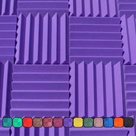 Soundproofing Acoustic Studio Foam - Purple Color - Wedge Style Panels 12”x12”x2” Tiles - 4 Pack