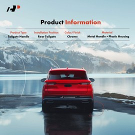 A-Premium Upgraded Metal Tailgate Handle Liftgate Latch Handle Compatible with Ford F-150 F150 1998-2003, F-250 F250 1997-1999, F-150 Heritage 2004, F-250 F-350 Super Duty 1999-2007, Chrome