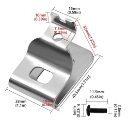 6 Pack Belt Clips, Stainless Steel Belt Hook Clip, Drill Clips Tool Belt Hook Drill Clip, Connect Holders Waist Buckle for 20V Power Tools Driver Drill Clip Hook Tools