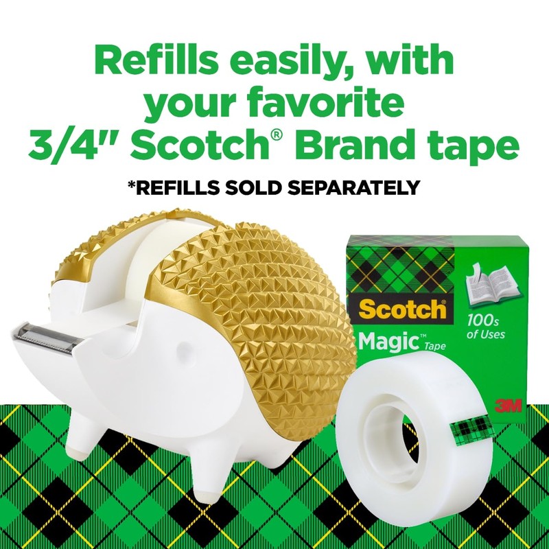 Scotch Hedgehog Tape Dispenser, Great for Gift Wrapping, Includes 3/4