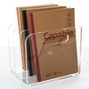 AIMOLLY Clear Acrylic Organizers - 3 Vertical Compartments Acrylic Folder