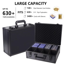 KAGSWAMO Toploader Storage Box Trading Card Storage Case, Sports Baseball Card Storage Box, Cards Case Holder (Holds 630+ Toploaders)