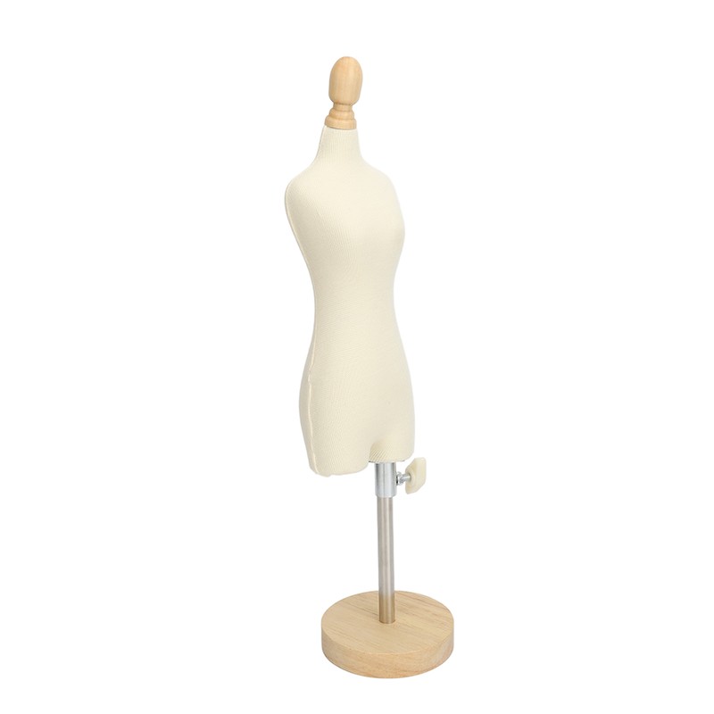 Dress Form Female Mannequin Torso Mini Dress Model with Wooden