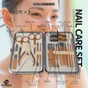 COLORBIRD ネイルケアセット 爪切り ネイルケア 爪やすり 甘皮処理 眉毛 ハサミ 毛抜き 耳かき