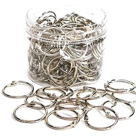 120pcs Metal Binder Rings 1 Inch, Paper Ring, Key Rings,Office Products