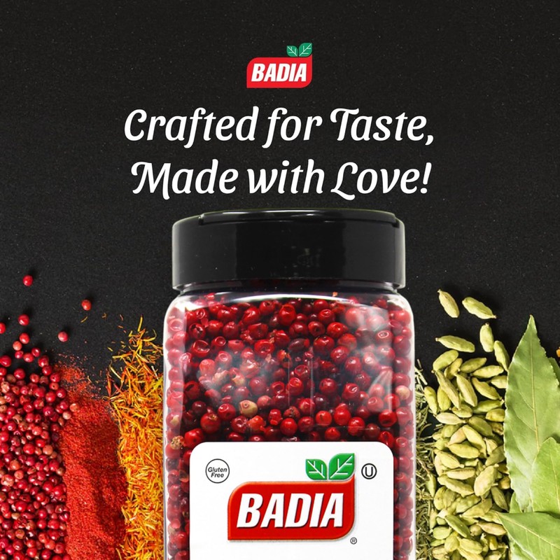 Badia Pink Peppercorn Whole, 9 oz – Sweet, Floral &
