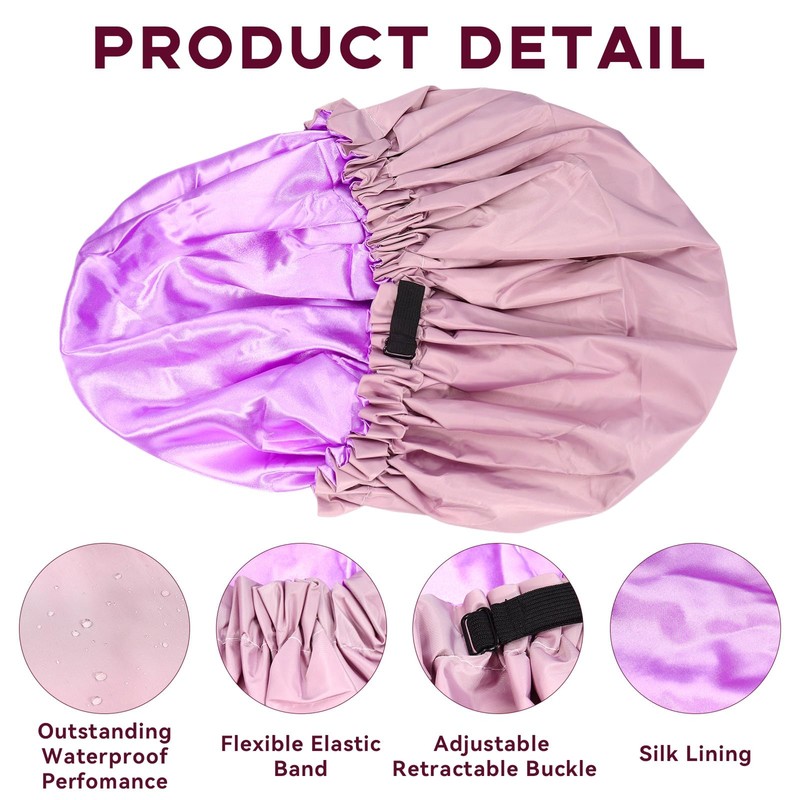 Extra Large Shower Cap,Adjustable Bath Cap,Jumbo Braids Shower Cap,Shower Caps