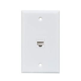 BUPLDET 1 Port CAT6 Ethernet Punch Down Wall Plate with Tool - Cat 6 RJ45 Network Cable Punchdown Jack Cover Plate/Faceplate - White