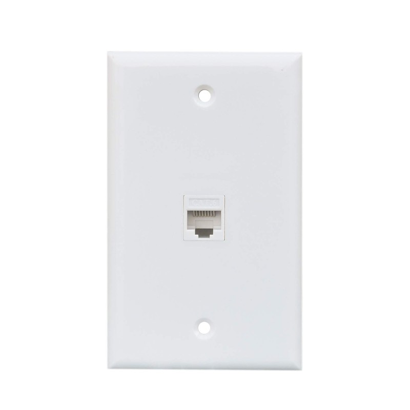 BUPLDET 1 Port CAT6 Ethernet Punch Down Wall Plate with