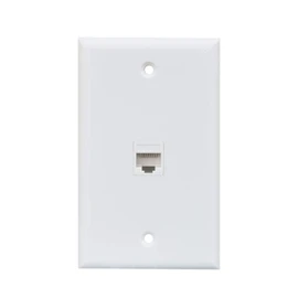 BUPLDET 1 Port CAT6 Ethernet Punch Down Wall Plate with Tool - Cat 6 RJ45 Network Cable Punchdown Jack Cover Plate/Faceplate - White