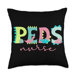 Peds Nurse Boho Pediatric Nurse Pediatric Nursing Throw Pillow