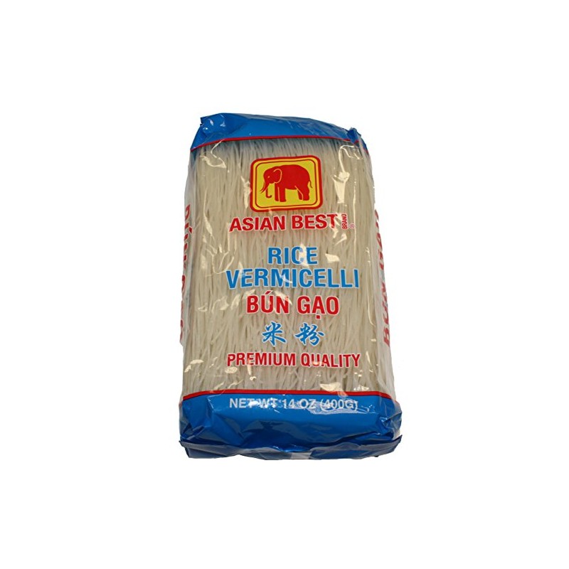 Asian Best Premium Rice Vermicelli Bun Gao, 140z (3 Packs)