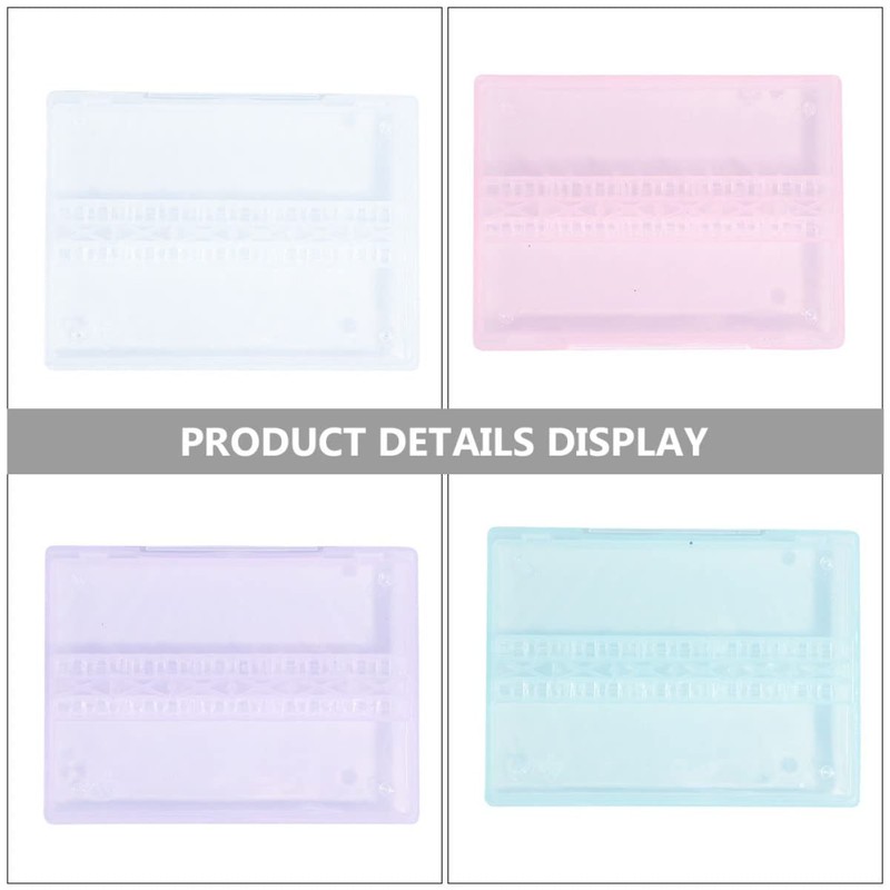 Outanaya 4pcs Nail Kit Grinding Heads Organizer Manicure Tool Boxes