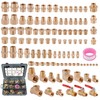Ailbiuko 105PCS Brass Pipe Fittings Assortment Kit NPT Adapter,Reducer Bushing,