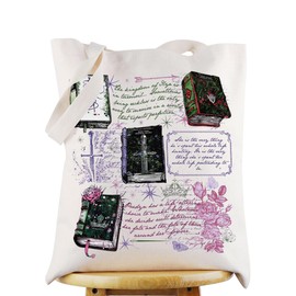 WZMPA Fantasy Novel Tote Bag Book Series Gift Science Fiction Grocery Bag Fiction Bookish Gift (Four Book TG)