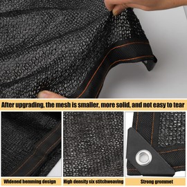 14ft x 26ft Pool Leaf Nets for In-Ground Swimming Pools Cover, Durable Rectangula Mesh Pool Leaf Net Cover with Grommets and Rope, Professional Grade Winter Autumn Summer Pool Safety Cover, Black