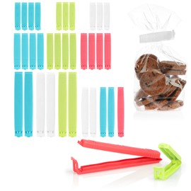 com-four® Plastic Sealing Clips - Sealing Clips in Various Sizes and Colours - Freezer Bag Clip