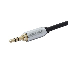 Monoprice 109769 10-Feet 3.5mm Stereo Male to RCA Stereo Male Gold Plated Cable for Mobile, Black