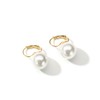 Huge Tomato 16mm Big Pearl Dangle Earrings White Round Pearl