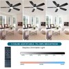 Ayaoty 52 Inch Low Profile Ceiling Fans with Lights and