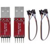 A-DIGISHUO 2pcs CP2102-integrated USB 2.0 to TTL UART serial converter