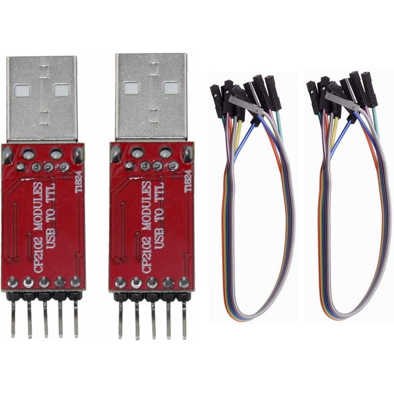 A-DIGISHUO 2pcs CP2102-integrated USB 2.0 to TTL UART serial converter