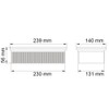 Flat Pleated Filter | 239 x 140 x 56 mm