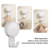 FUZVOL 6 Pack Suction Hooks,Vacuum Suction Cup Hooks, Bathroom Kitchen