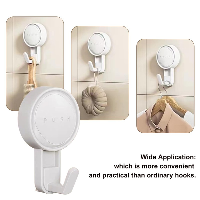 FUZVOL 6 Pack Suction Hooks,Vacuum Suction Cup Hooks, Bathroom Kitchen
