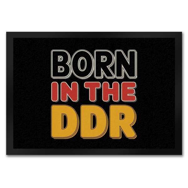 speecheese Born in The DDR Retro Fußmatte in 35x50 cm