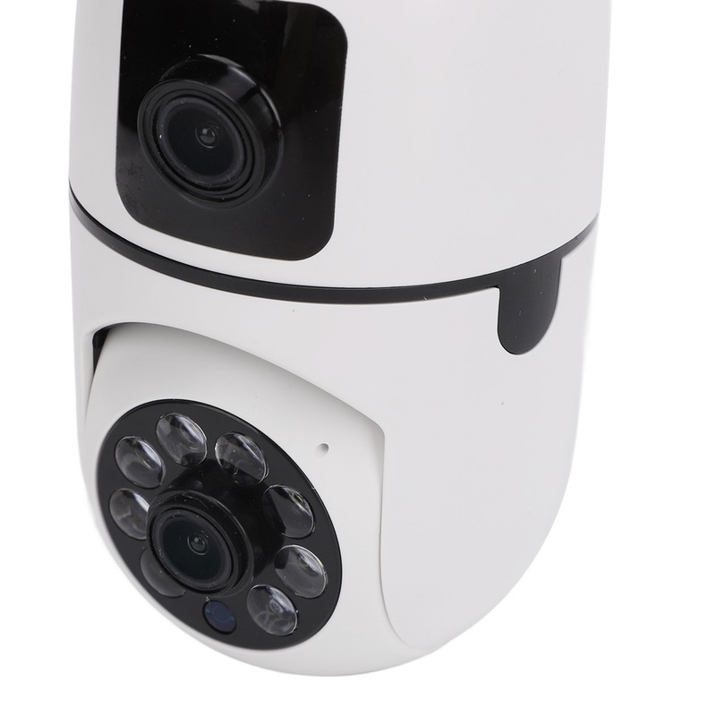 Light Bulb Security Cameras Motion Detection Dual Lens Light Socket