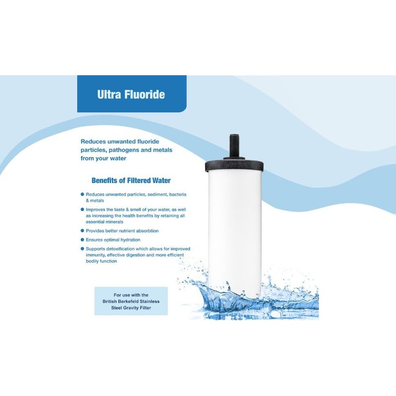 British Berkefeld Doulton Ultra Fluoride Ceramic Drinking Water Filter Cartridge