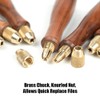 Toolcool Wood File Handle Wooden Handles with Brass Collet Chuck