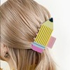 Pencil Hair Clips Yellow Pencil Hair Claw Clips Funny Teacher