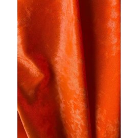 LUV Neon Orange Stretch neon Velvet Crushed Glow in The Dark Fabric 60"