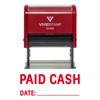 Vivid Stamp Paid Cash With Date Line Self Inking Rubber
