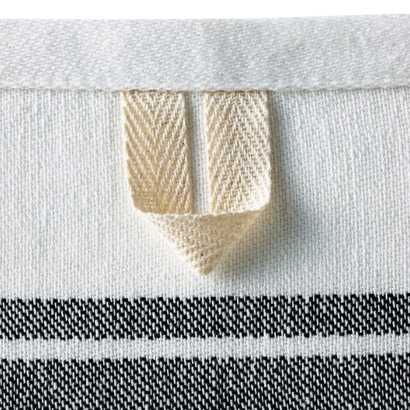 Dean & Deluca Tea Towel Black Large with Loop Logo