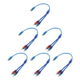 Zorfeter 6 Pcs RCA Y Adapter Splitter Cable 1 Female to 2 Male, Car Audio Converter for Car Audio TV Home Theater Subwoofer