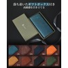 Kawaoto Men's Long Wallet, Genuine Leather, Pueblo Leather, Large Capacity,