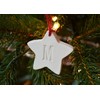 Star Ornament, Small Star Initial Christmas Ornament, Letter Ornament -