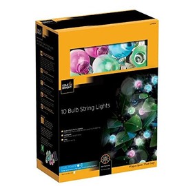 Cole & Bright L24304 Solar 10 Colour Bulb String Lights