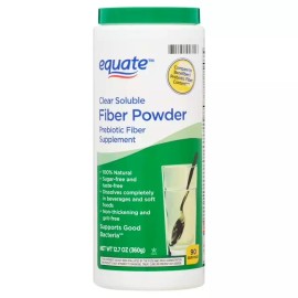 Equate Clear Soluble Fiber Powder 12.3 oz Free Shipping WW compare to benefiber