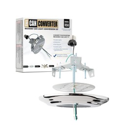 The Can Converter R56 Recessed Can Light Conversion Kit w/ 7"¾ Beveled Ceiling Medallion - Home Improvement for 5" & 6" Cans, Ceiling Fan & Light Fixture Converter Kit, UL Certified, Polished Chrome