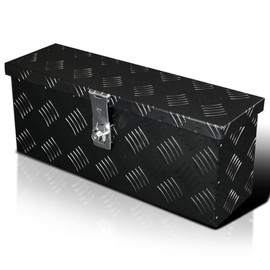 SPEC-D TUNING 20" Heavy Duty Black Aluminum Tool Box Truck Pickup Trailer Storage+Lock+keys