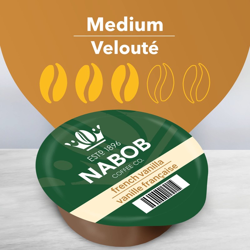 Nabob Cafe Collection French Vanilla Coffee (Medium), 14-Count T-Discs for