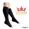 Ziperior Open Toe Inside Leg Calf Zipper 30-40 mmHg Grade
