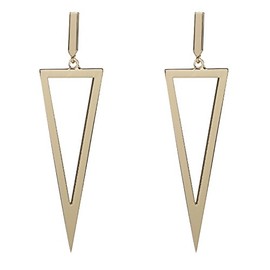 Triangle Shape Drop Dangle Earrings Metal Geometric For Women Bar Party Jewelry-Gold