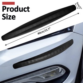 Bonsicoky 2 Pack Black Bumper Guard Strip - Anti-Collision Patch Car Bumper Guard Strip - Front and Rear Bumper Protector for Car