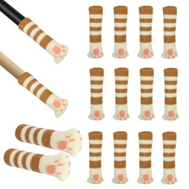 Minicoco 16 Pcs Chair Leg Socks Cute Chair Leg Floor Protectors Protection Caps for Hardwood Floors Table Furniture feet Fit Suitable for table legs with a circumference of 3 to 7 inch